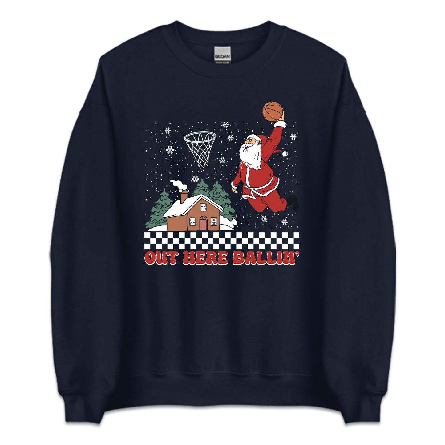 Christmas Basketball Slam Dunking Santa Claus Xmas Sports | PRODUCT CODE: SLMDKNGCRT
