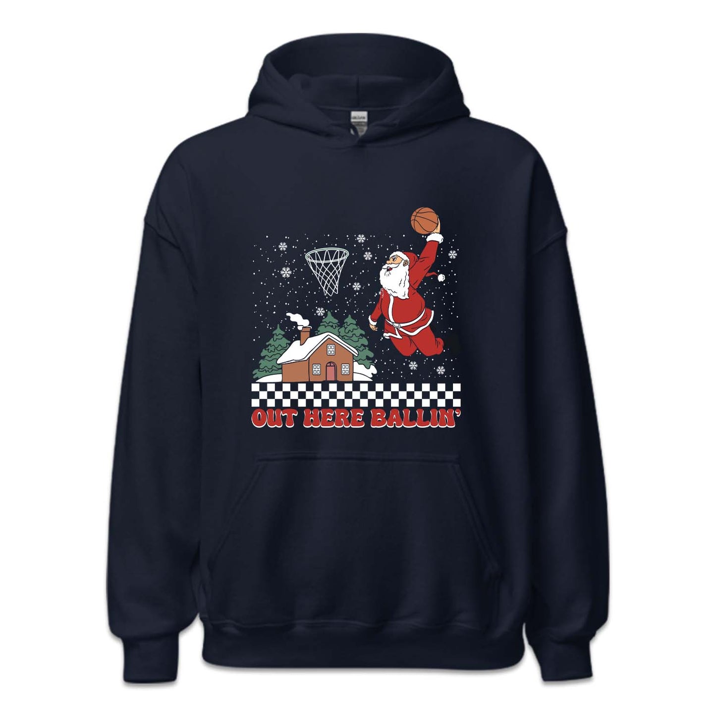 Christmas Basketball Slam Dunking Santa Claus Xmas Sports | PRODUCT CODE: SLMDKNGCRT