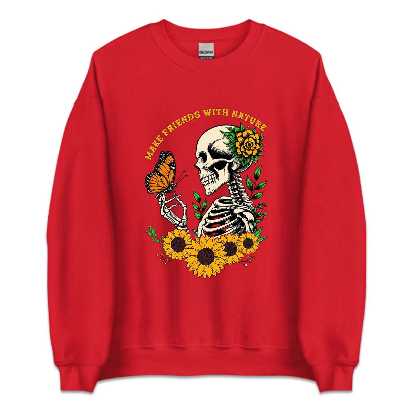 Floral Gothic Daisy Sunflower Skull | PRODUCT CODE: DSYSKFLWT
