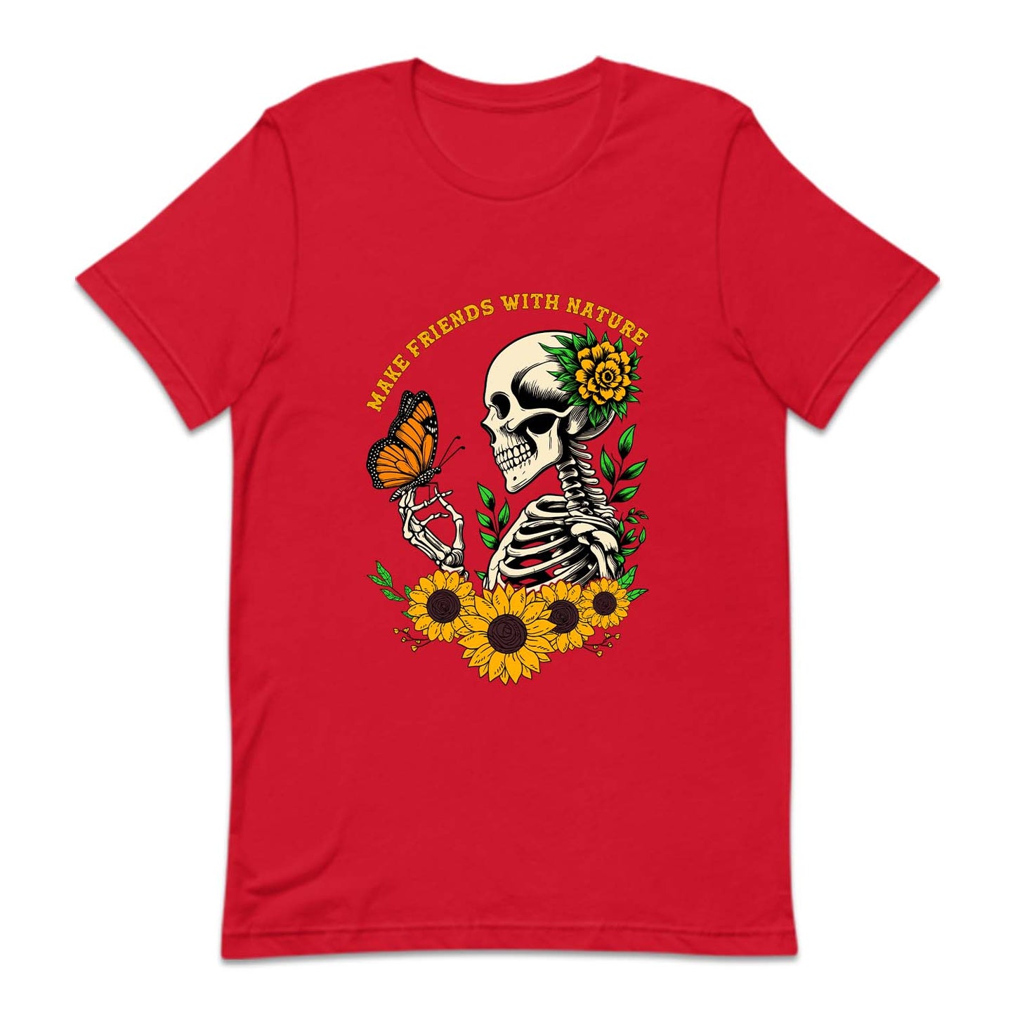 Floral Gothic Daisy Sunflower Skull | PRODUCT CODE: DSYSKFLWT