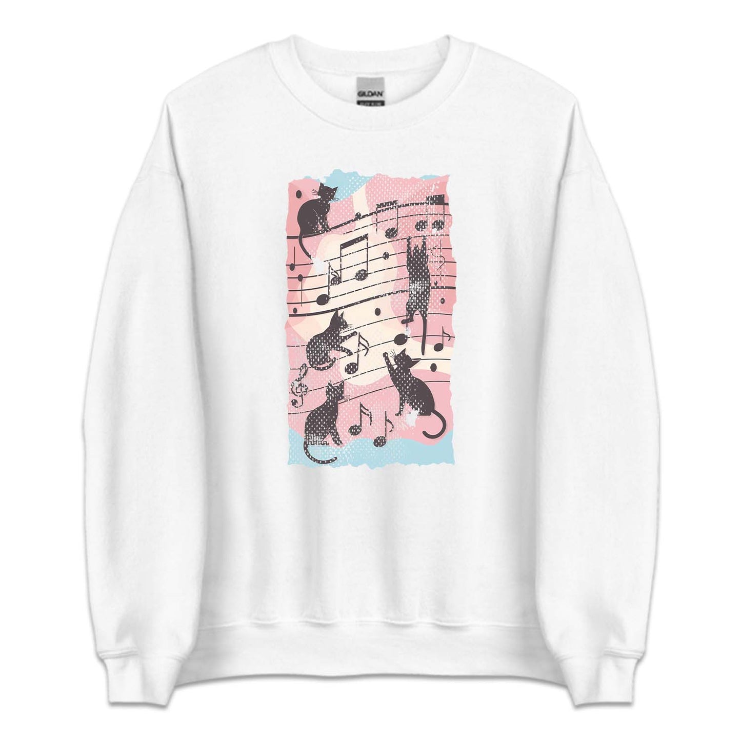 Cats Climbing Music Notes Funny Musical Cat Lovers | PRODUCT CODE: CTSMBNGUTO