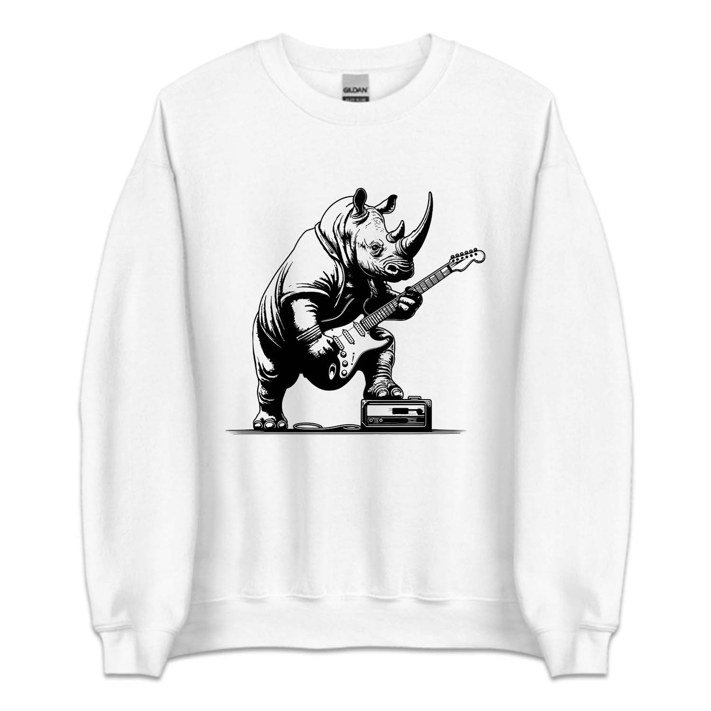 Rhino Playing Guitar Rhino Guitarist | PRODUCT CODE: RHNOPLGTU