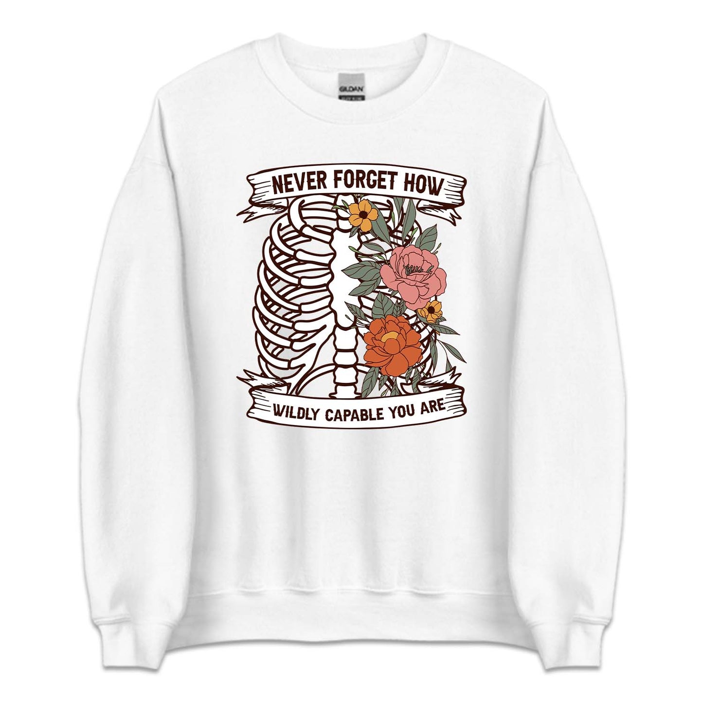 Floral Human Rib Cage Mental Health | PRODUCT CODE: NVRFGTHWC
