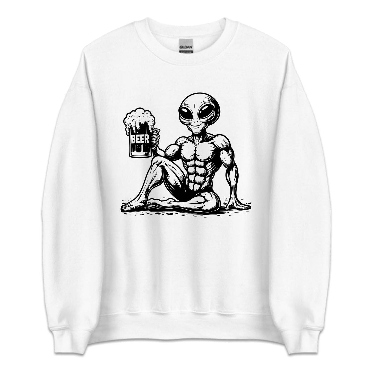 Alien Drinking Beer Sci-Fi | PRODUCT CODE: ALNIUFODRKB