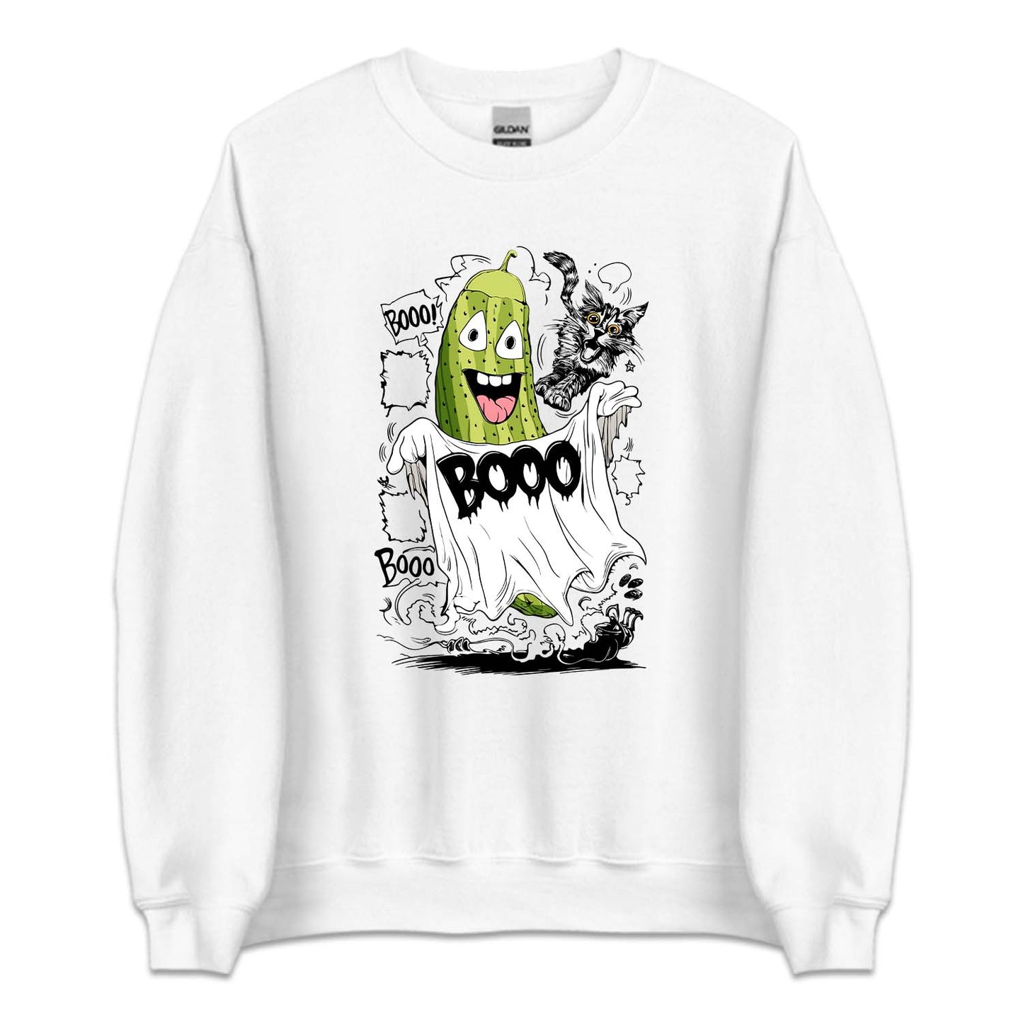 Halloween Pickle Ghost Spooky Black Cat  | PRODUCT CODE: HLWPCKGHS