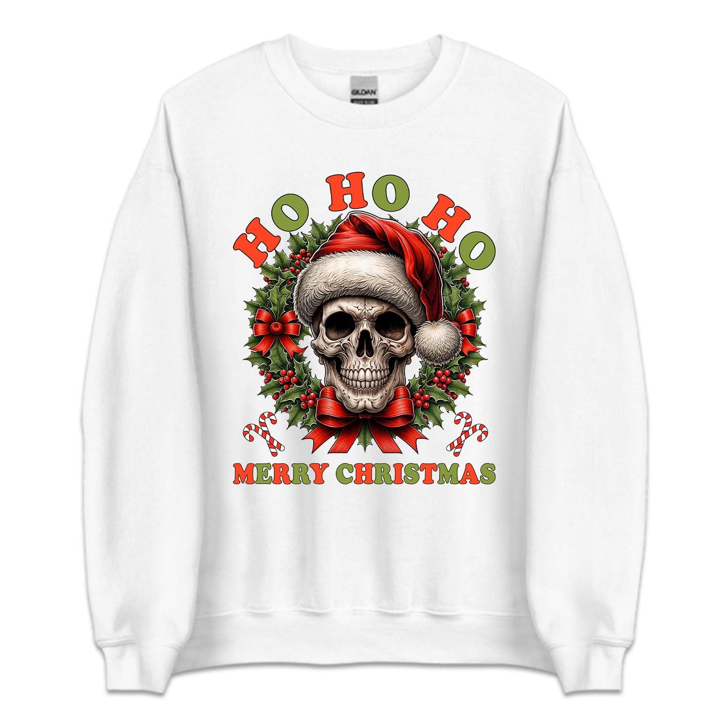 Ho Ho Ho Santa Skull Christmas Gothic Xmas Spooky Skull | PRODUCT CODE: HSTMNGOCKL