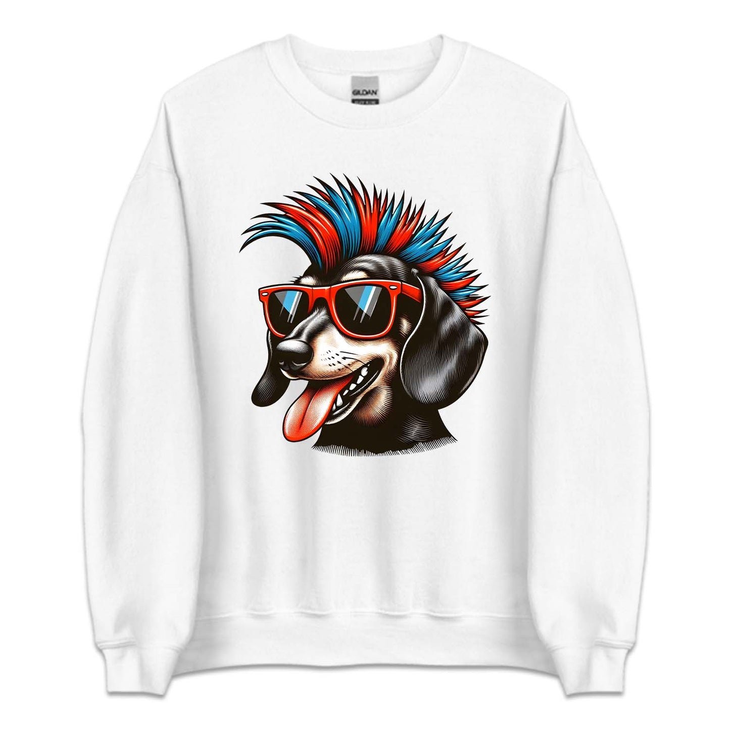 Dachshund Dog with Sunglasses Spiky Mohawk | PRODUCT CODE: DCHINDGKNUP