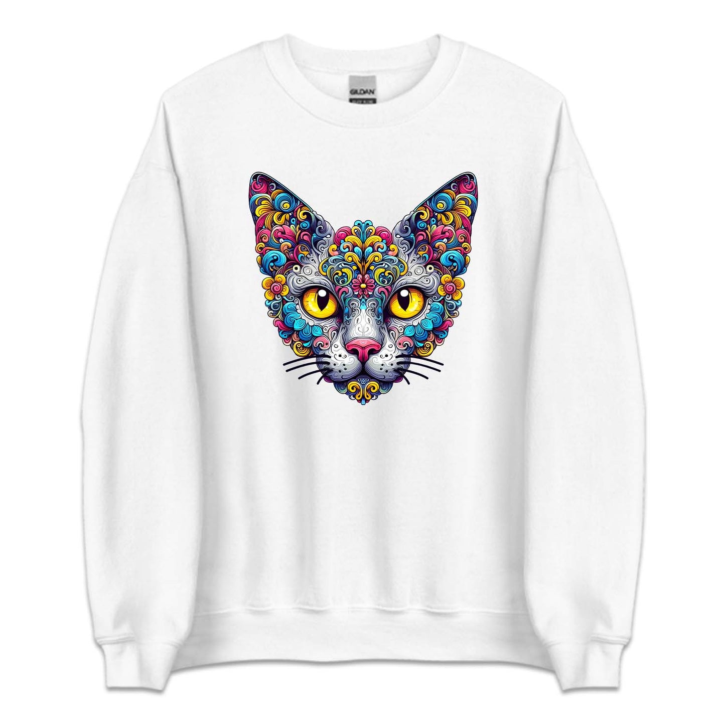 Psychedelic Colorful Devon Rex Cat | PRODUCT CODE: DVNOCTPSDY