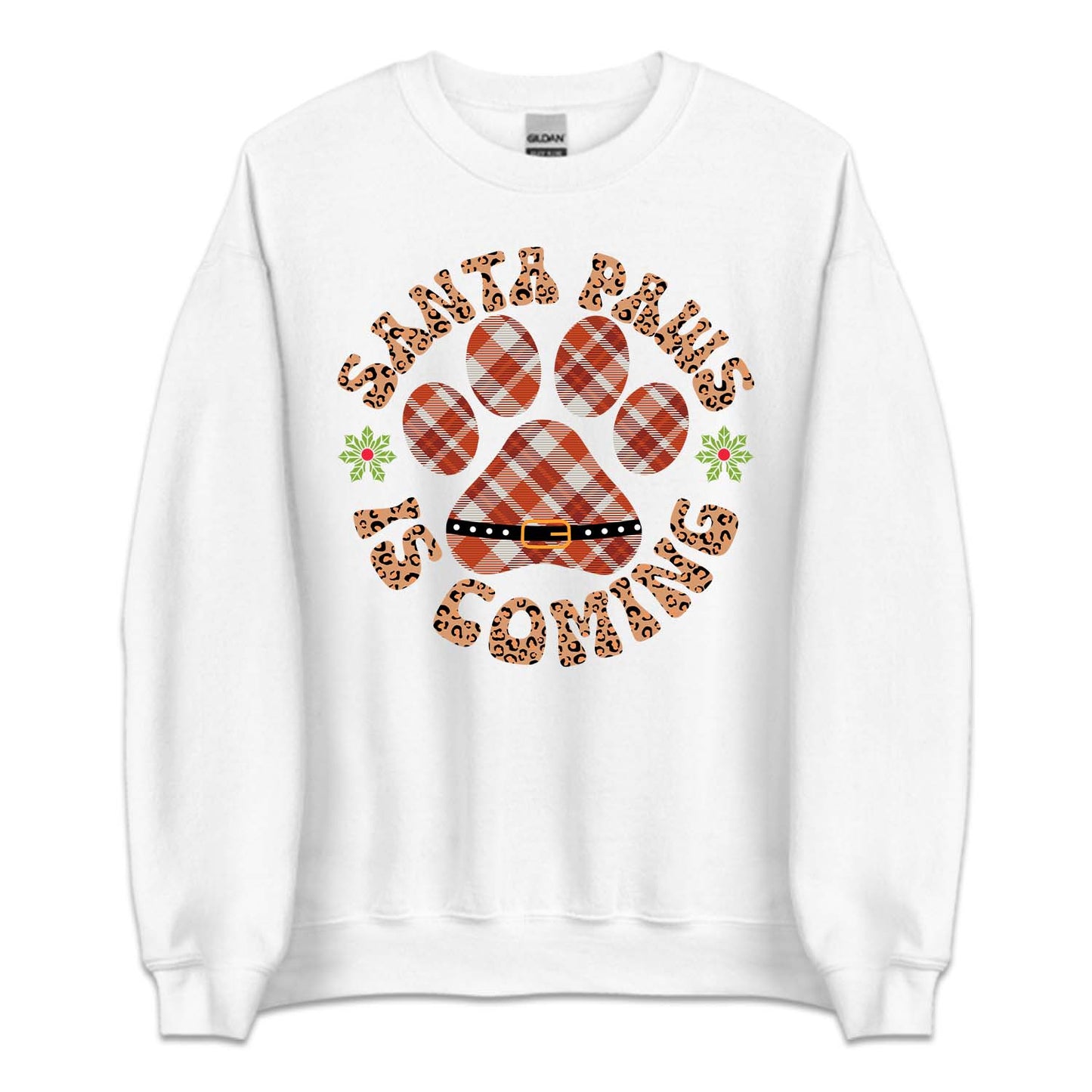 Santa Paws Is Coming Christmas Pet Holiday Xmas | PRODUCT CODE: SNTPWACMNG