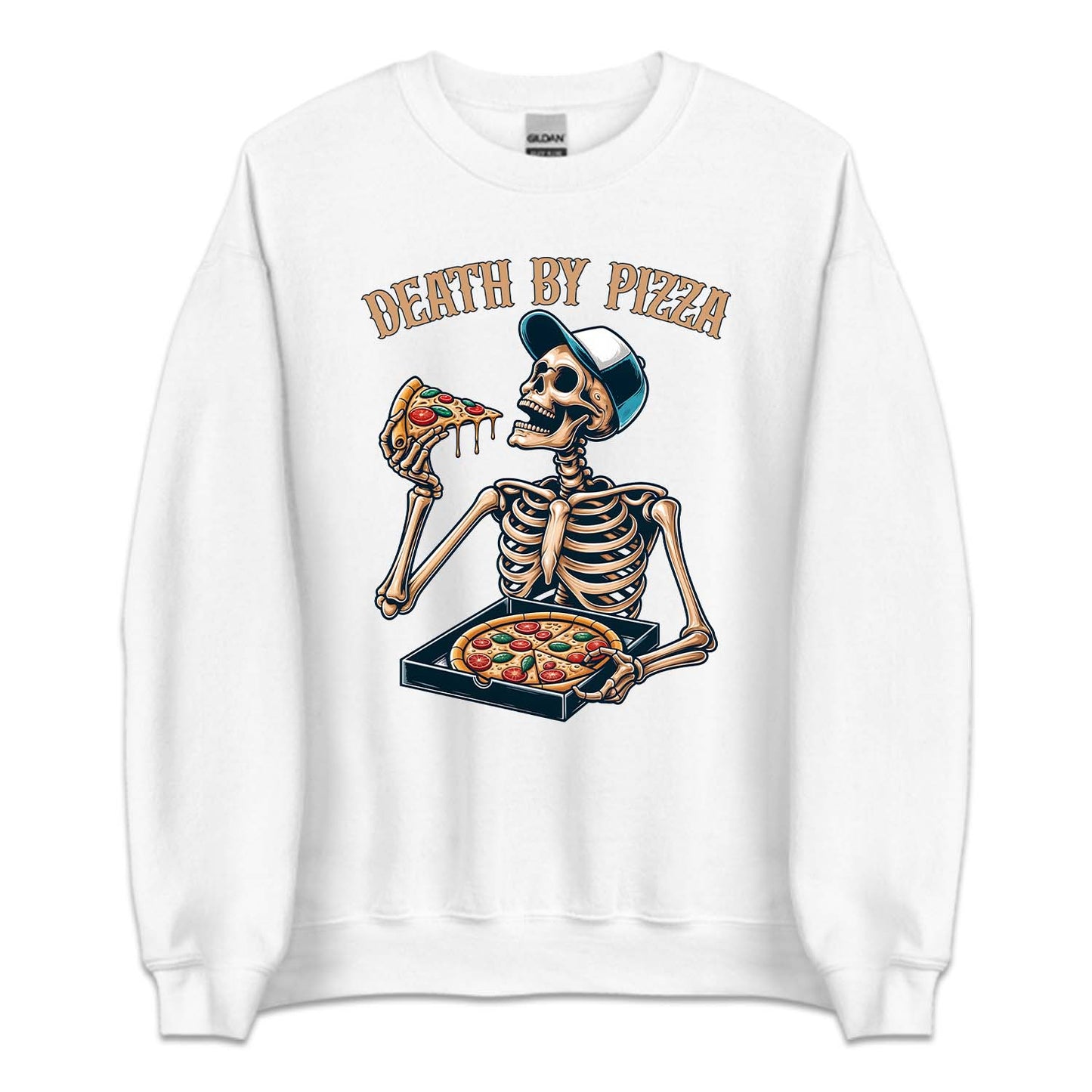 Skeleton Eating Pizza Death By Pizza | PRODUCT CODE: DYBZPISKLN