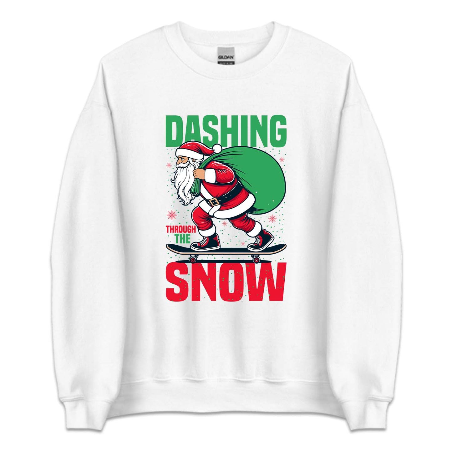 Christmas Santa Skateboard Dashing Through The Snow Xmas | PRODUCT CODE: STNAKBRDHG