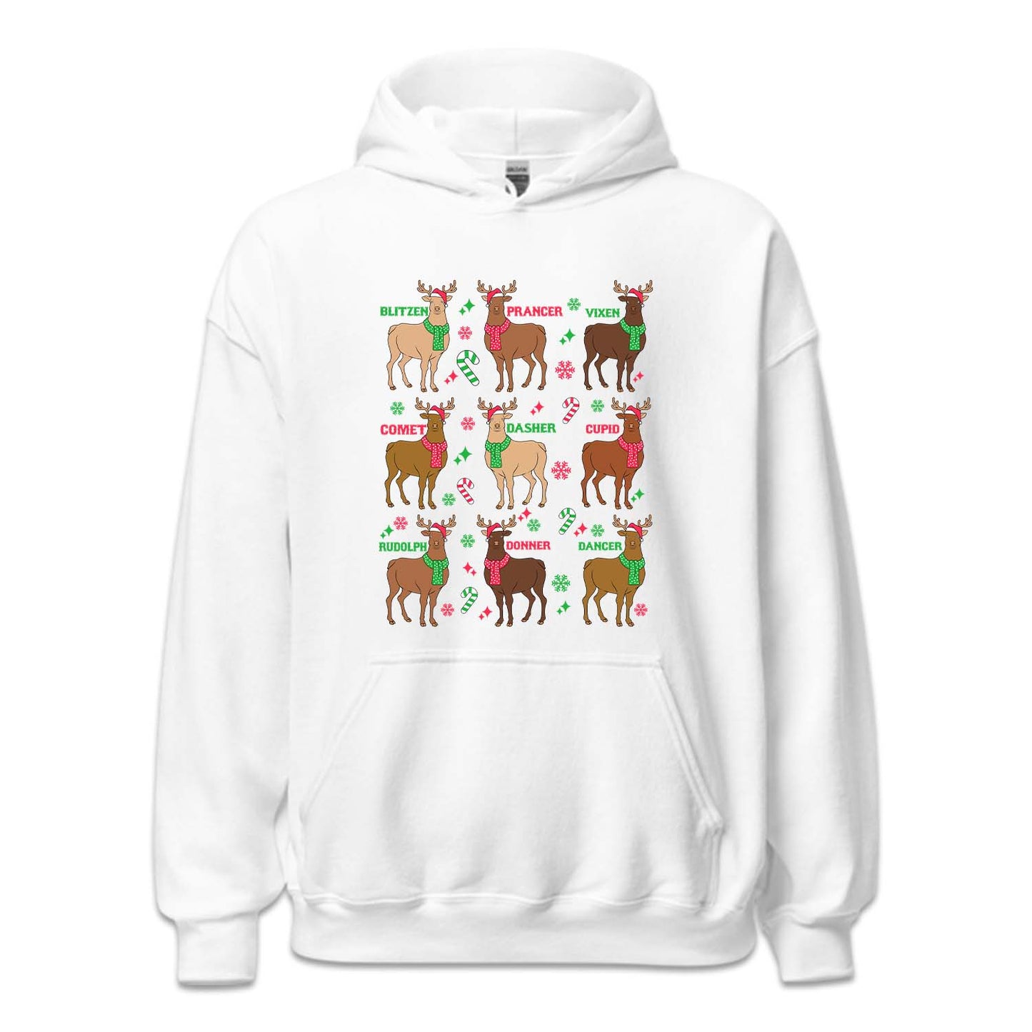 Christmas Reindeer Names Cozy Xmas Dasher Dancer Prancer | PRODUCT CODE: DSGCPVNMDO