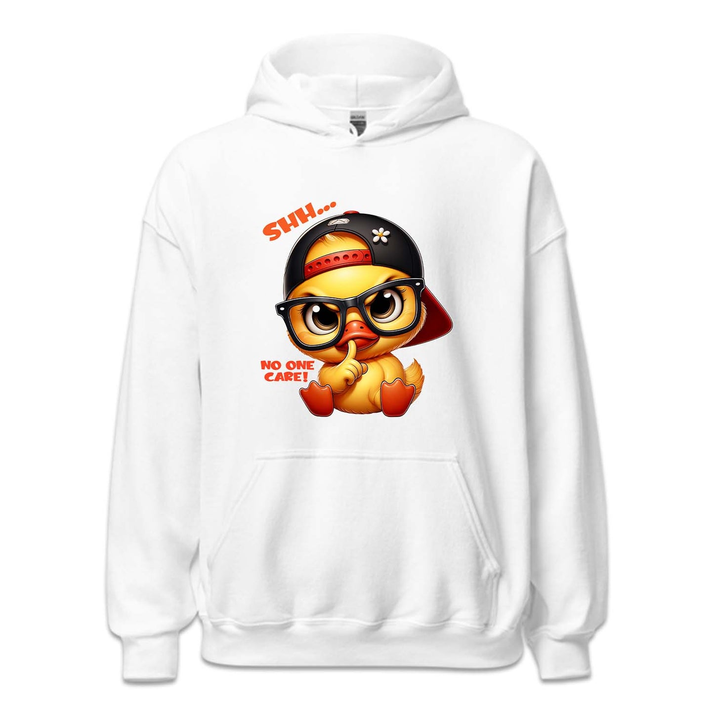 Cartoon Duckling Shh No One Cares Funny Duck Quote | PRODUCT CODE: CRTNDCKLNG