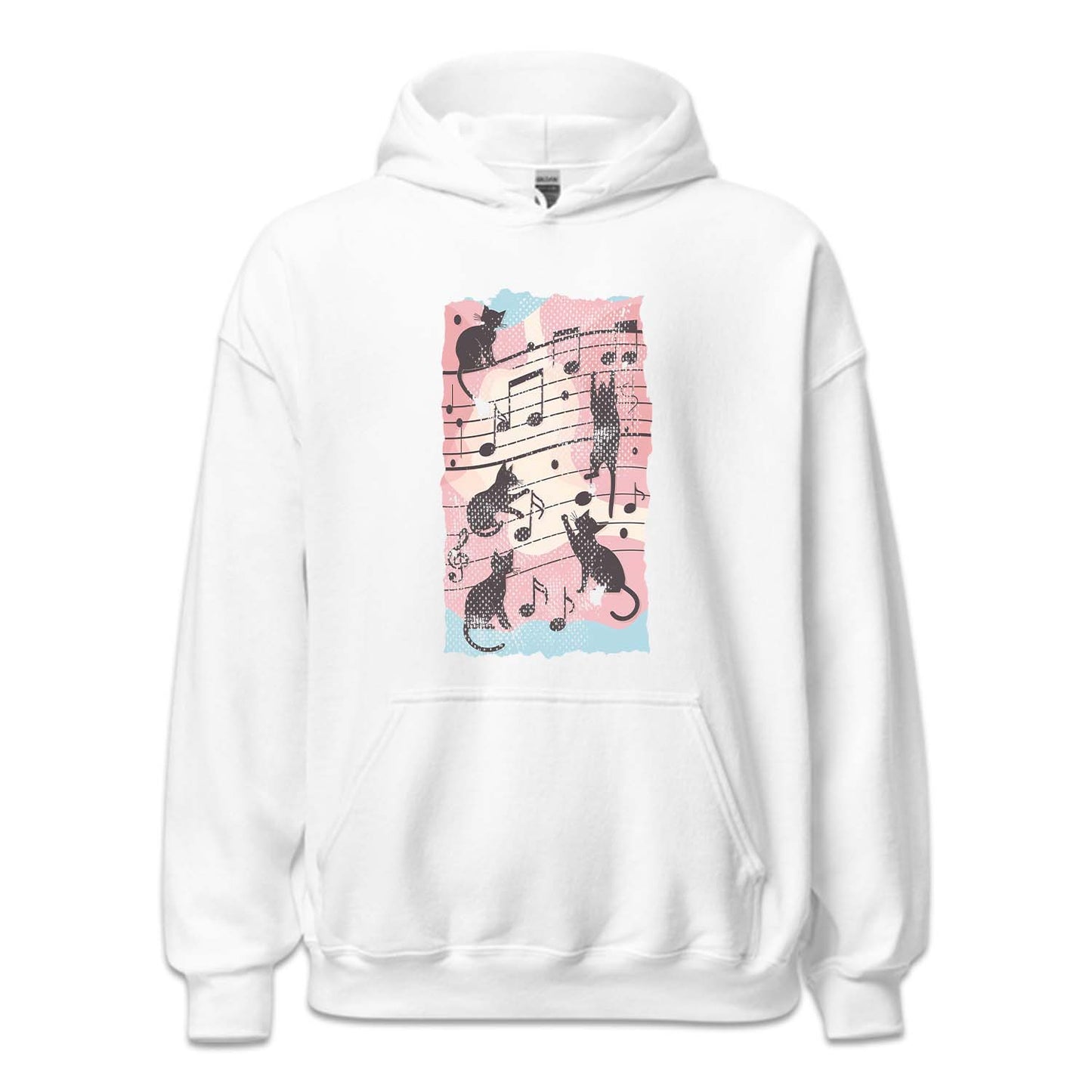 Cats Climbing Music Notes Funny Musical Cat Lovers | PRODUCT CODE: CTSMBNGUTO