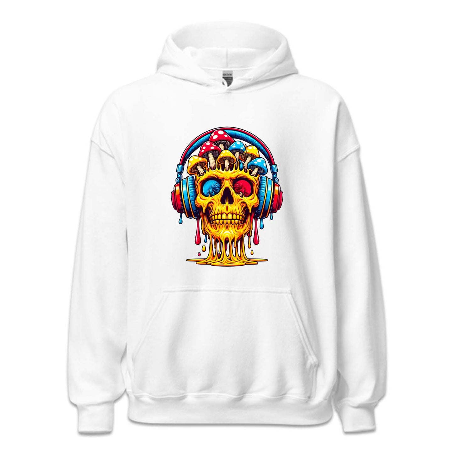 Psychedelic Skull Mushroom And Headphones | PRODUCT CODE: SKLPSYDLC