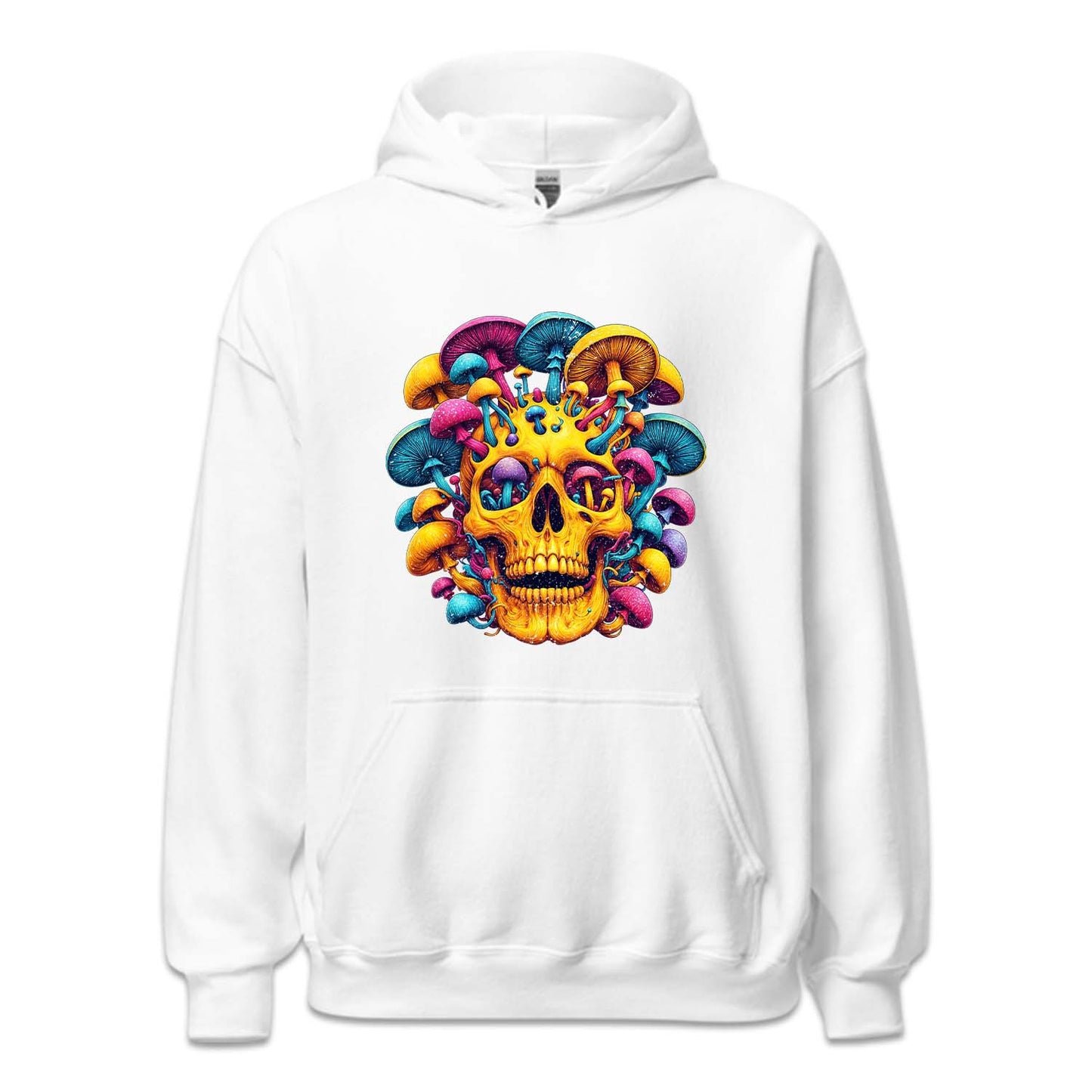 Psychedelic Skull Mushrooms Boho Hippie Art | PRODUCT CODE: MSHSKULPSYD