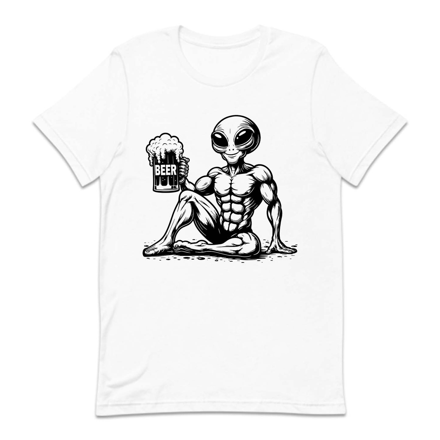 Alien Drinking Beer Sci-Fi | PRODUCT CODE: ALNIUFODRKB