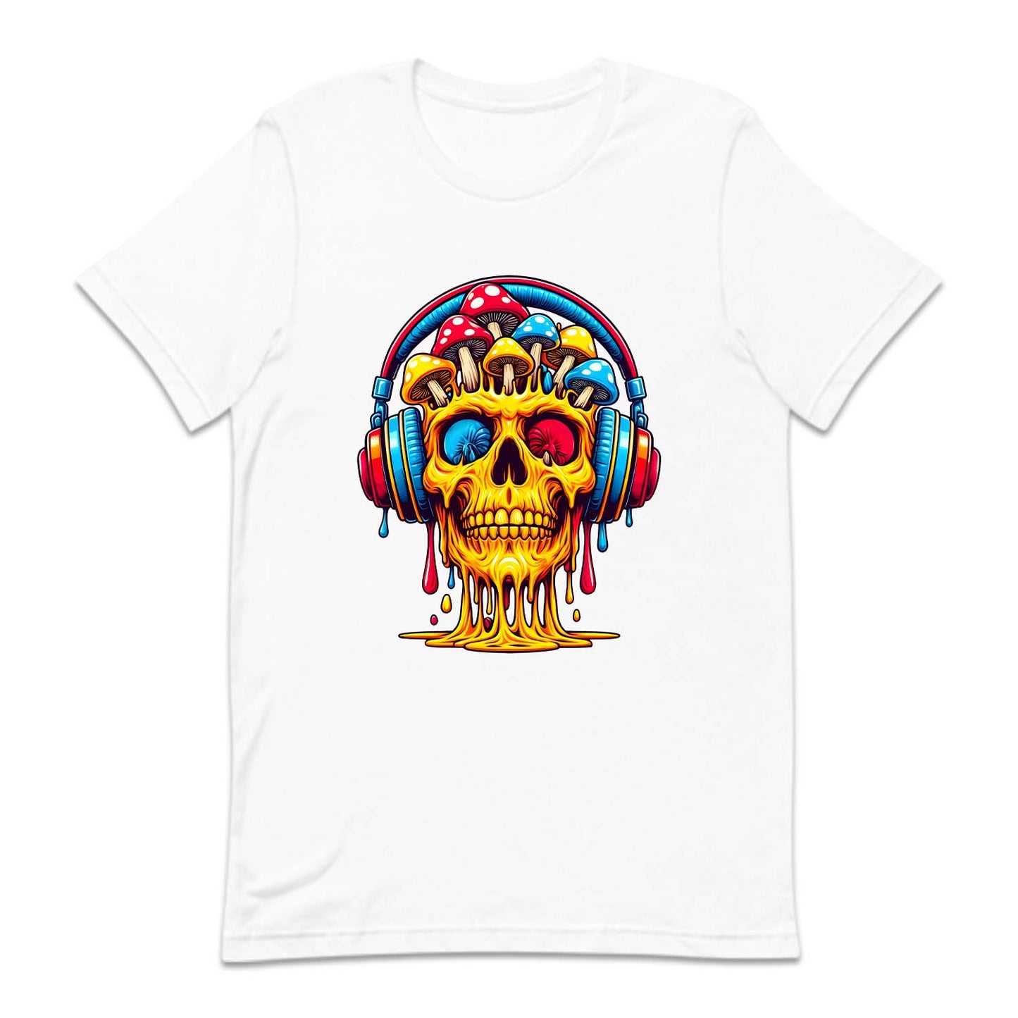 Psychedelic Skull Mushroom And Headphones | PRODUCT CODE: SKLPSYDLC