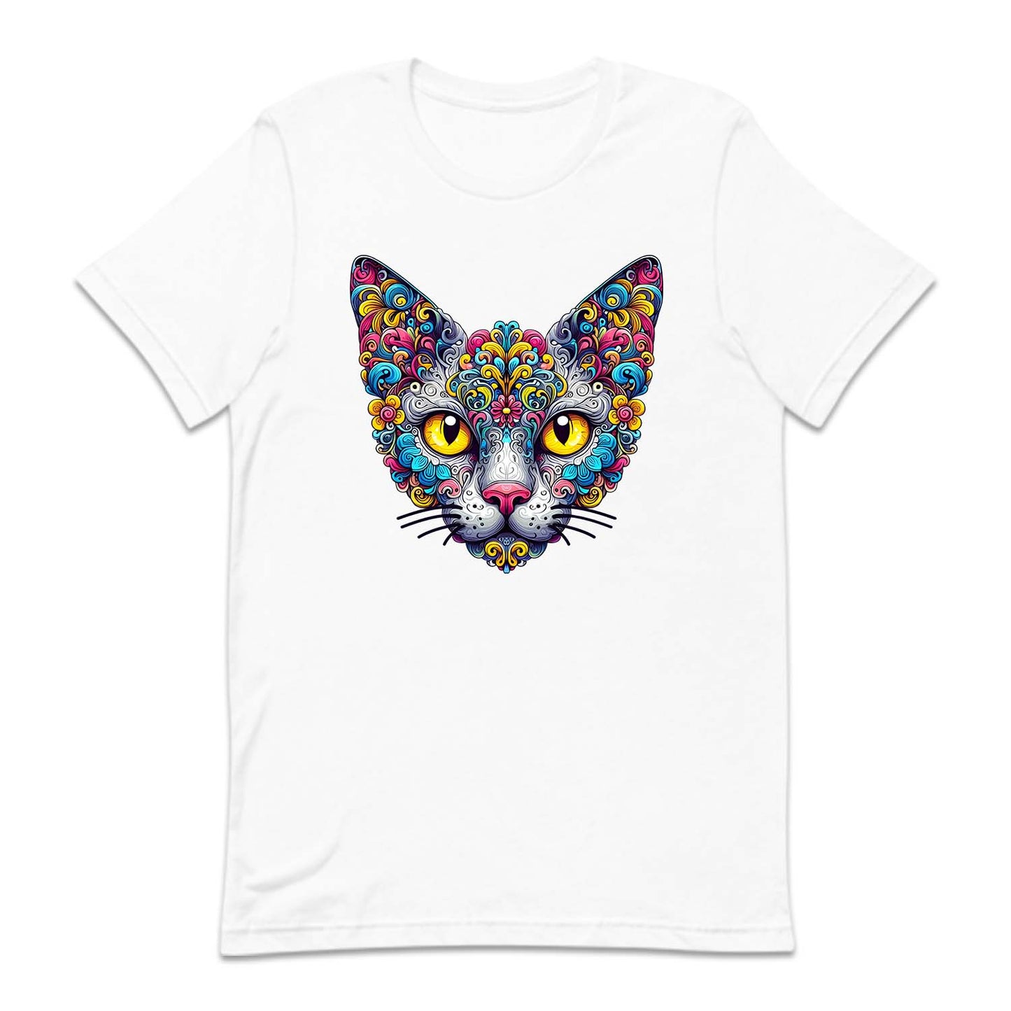 Psychedelic Colorful Devon Rex Cat | PRODUCT CODE: DVNOCTPSDY