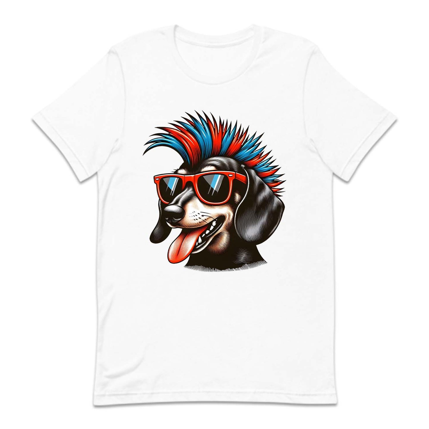 Dachshund Dog with Sunglasses Spiky Mohawk | PRODUCT CODE: DCHINDGKNUP