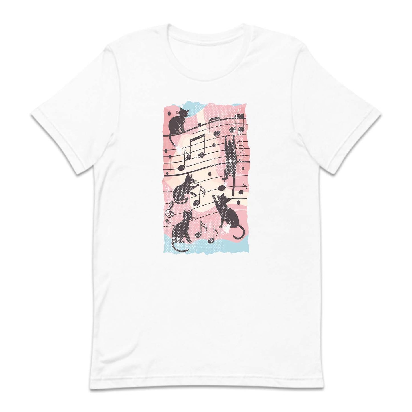 Cats Climbing Music Notes Funny Musical Cat Lovers | PRODUCT CODE: CTSMBNGUTO