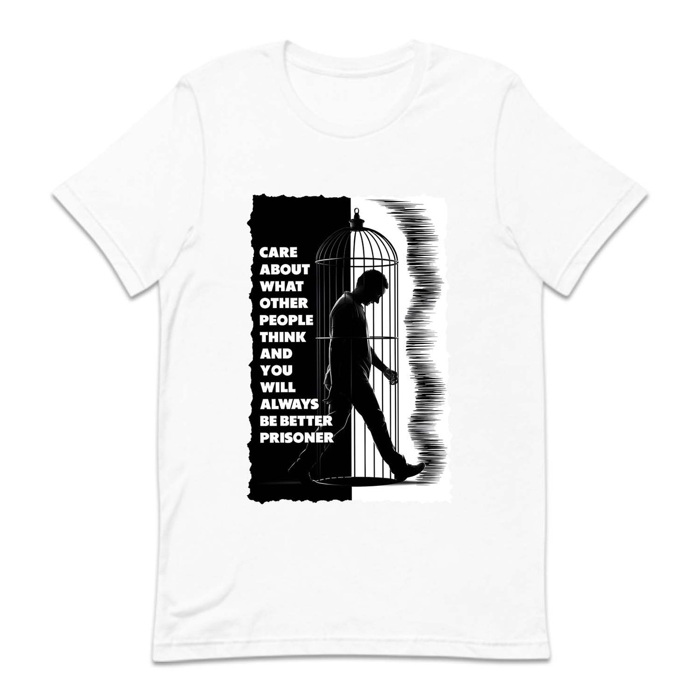 Man Walking in Birdcage Prisoner Philosophy | PRODUCT CODE: MNGIBRDC