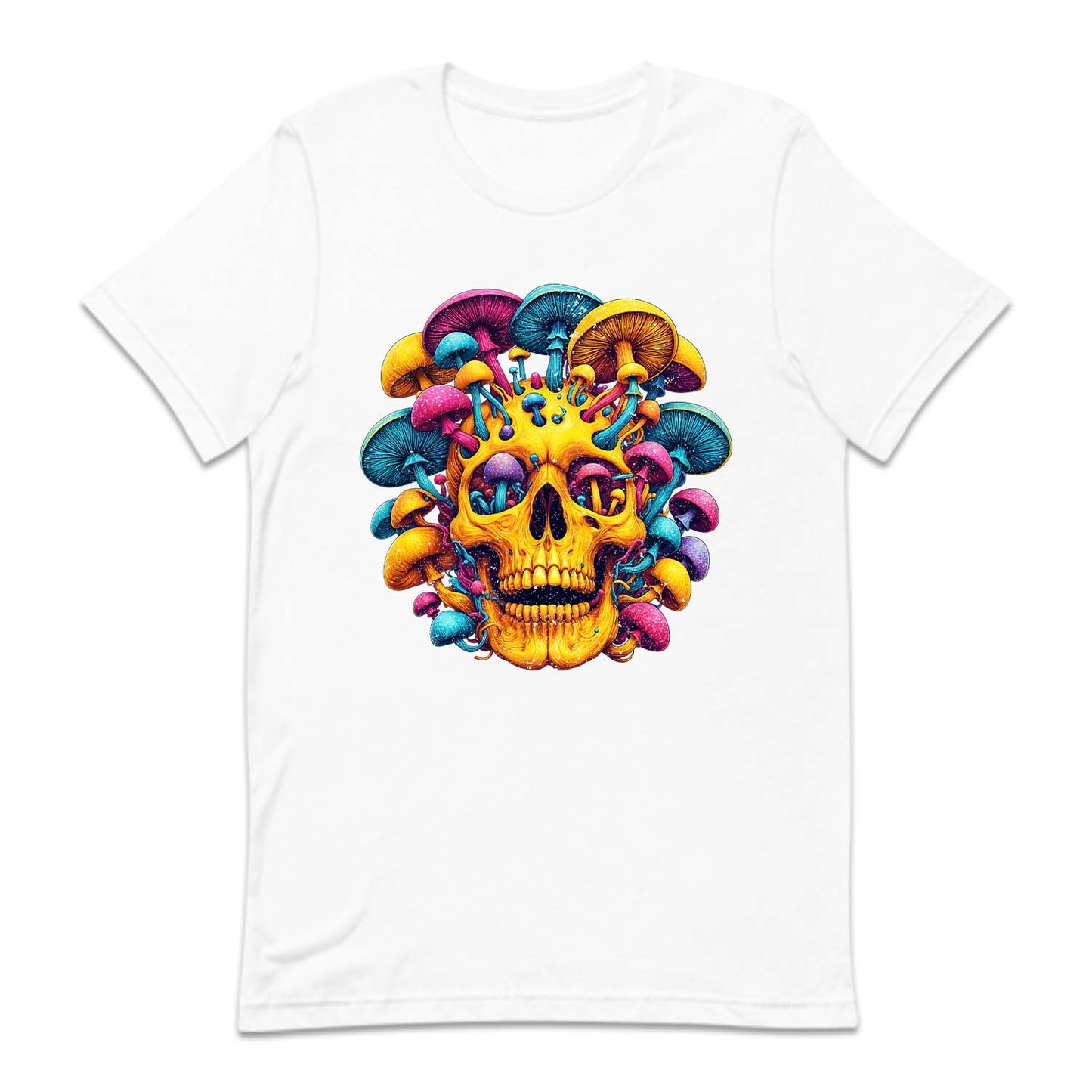 Psychedelic Skull Mushrooms Boho Hippie Art | PRODUCT CODE: MSHSKULPSYD