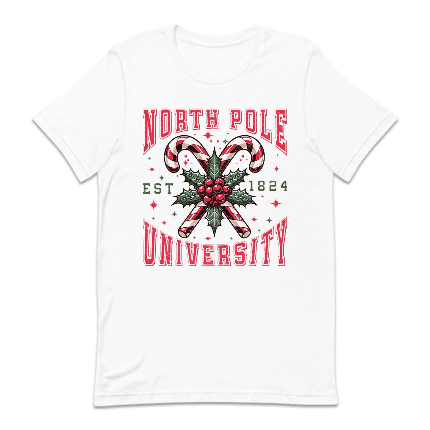 North Pole University Christmas Classic Candy Cane Xmas | PRODUCT CODE: NRTHLPENVYU